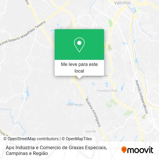 Aps Indústria e Comercio de Graxas Especiais mapa