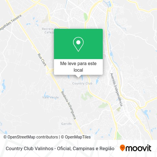 Country Club Valinhos - Oficial mapa