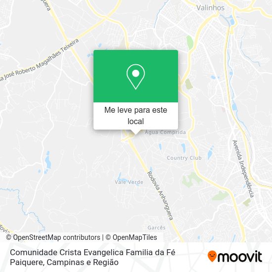 Comunidade Crista Evangelica Familia da Fé Paiquere mapa