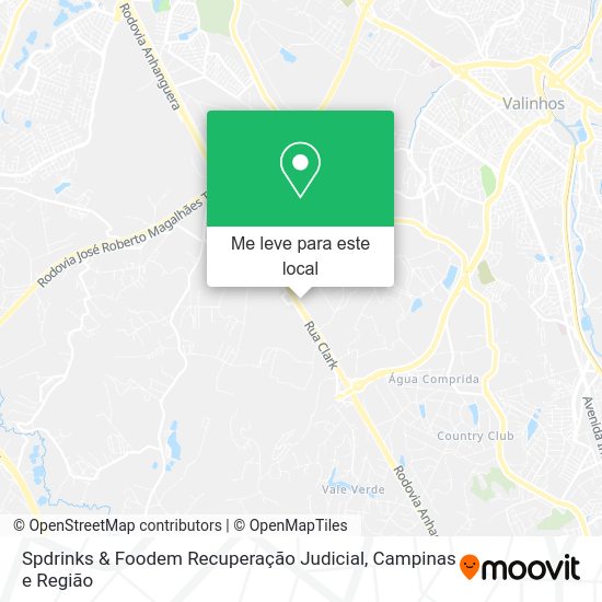 Spdrinks & Foodem Recuperação Judicial mapa