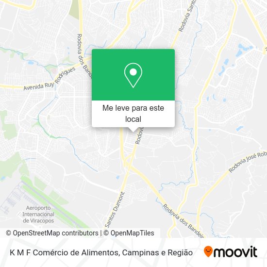 K M F Comércio de Alimentos mapa