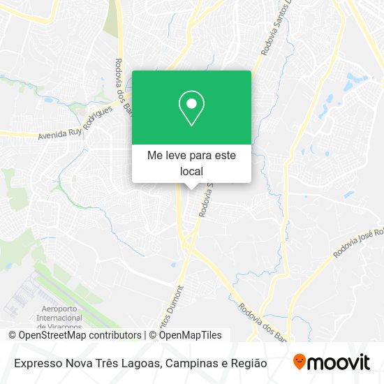 Expresso Nova Três Lagoas mapa
