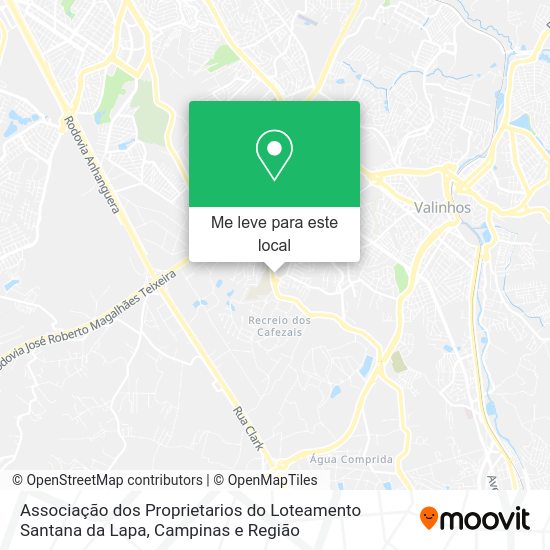 Associação dos Proprietarios do Loteamento Santana da Lapa mapa