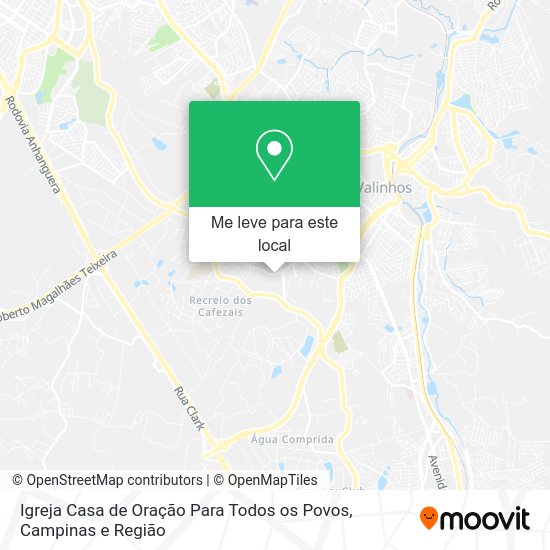 Igreja Casa de Oração Para Todos os Povos mapa