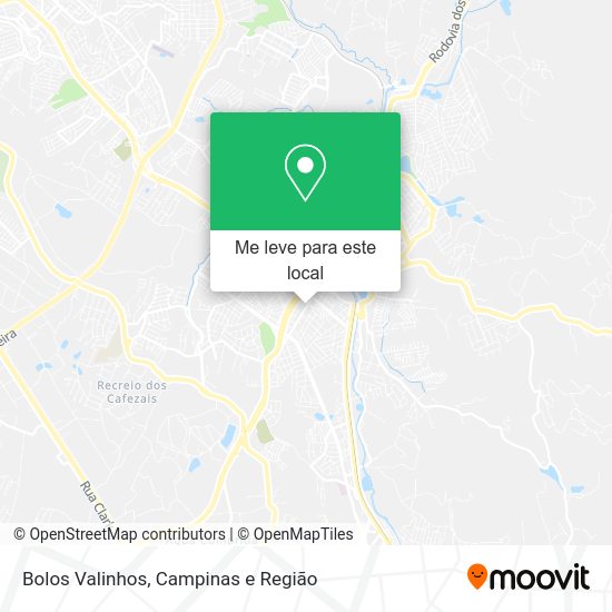 Bolos Valinhos mapa