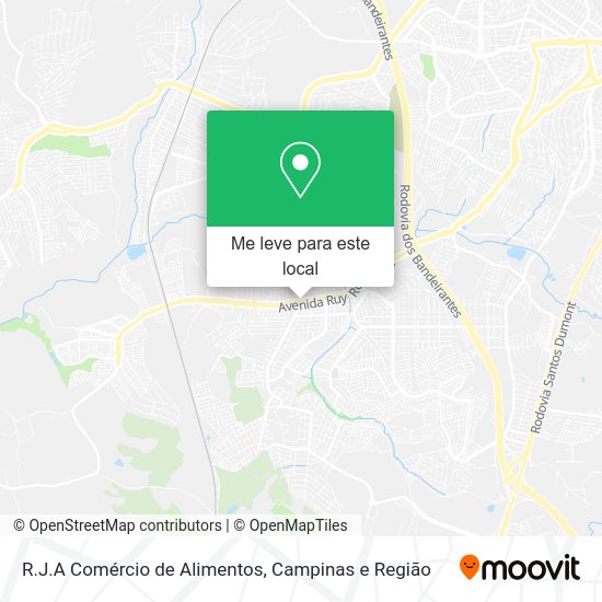 R.J.A Comércio de Alimentos mapa