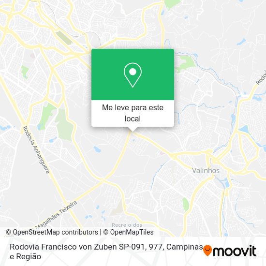 Rodovia Francisco von Zuben SP-091, 977 mapa