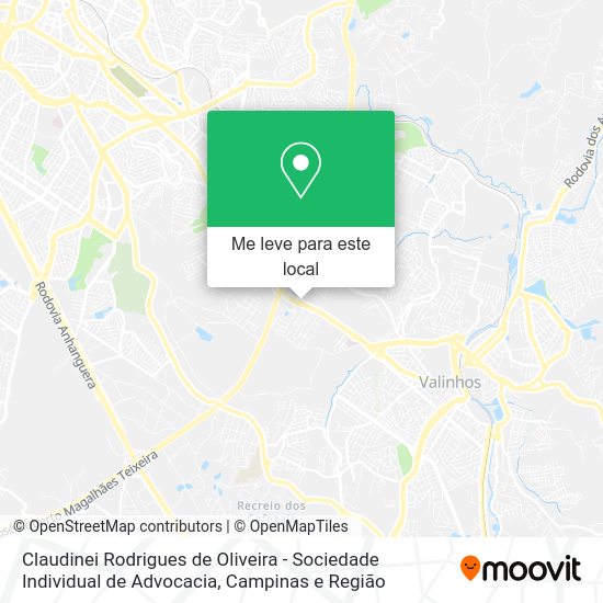 Claudinei Rodrigues de Oliveira - Sociedade Individual de Advocacia mapa