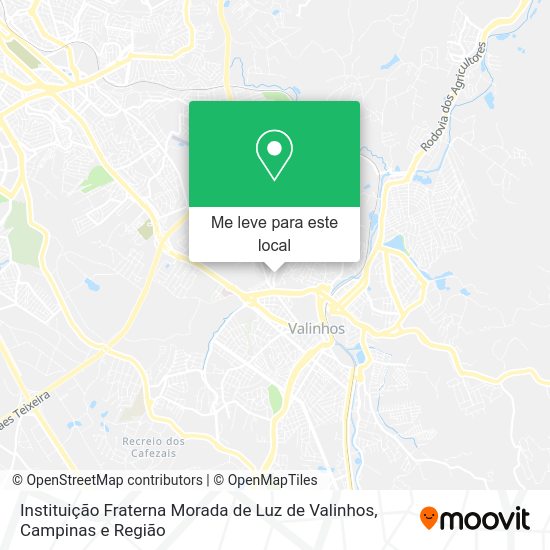 Instituição Fraterna Morada de Luz de Valinhos mapa