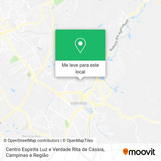 Centro Espirita Luz e Verdade Rita de Cássia mapa