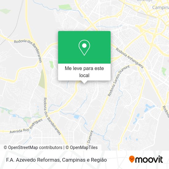 F.A. Azevedo Reformas mapa