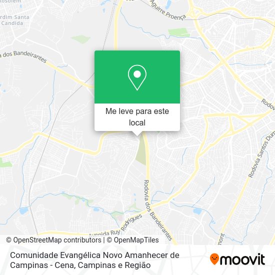 Comunidade Evangélica Novo Amanhecer de Campinas - Cena mapa