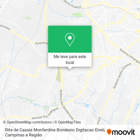 Rita de Cassia Monferdine Bondesio Digitacao Eireli mapa