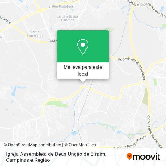 Igreja Assembleia de Deus Unção de Efraim mapa