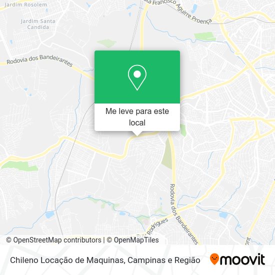 Chileno Locação de Maquinas mapa