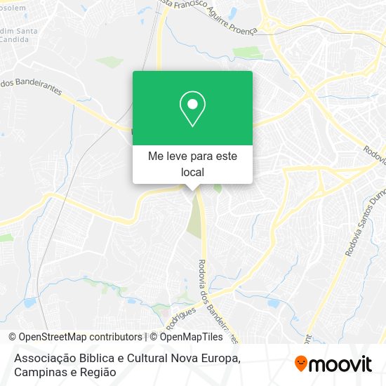 Associação Biblica e Cultural Nova Europa mapa