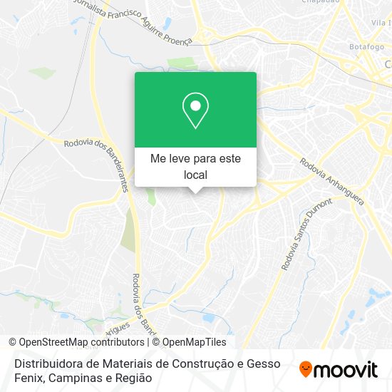 Distribuidora de Materiais de Construção e Gesso Fenix mapa