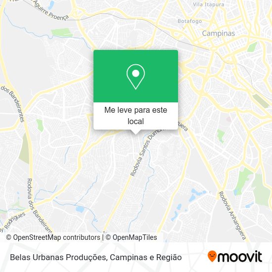 Belas Urbanas Produções mapa