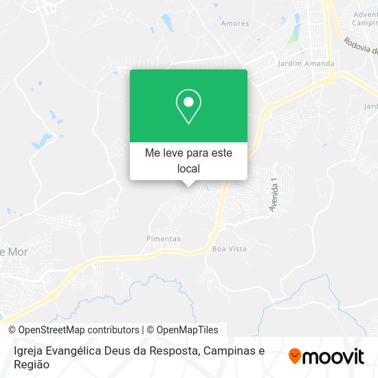 Igreja Evangélica Deus da Resposta mapa