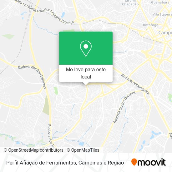 Perfil Afiação de Ferramentas mapa