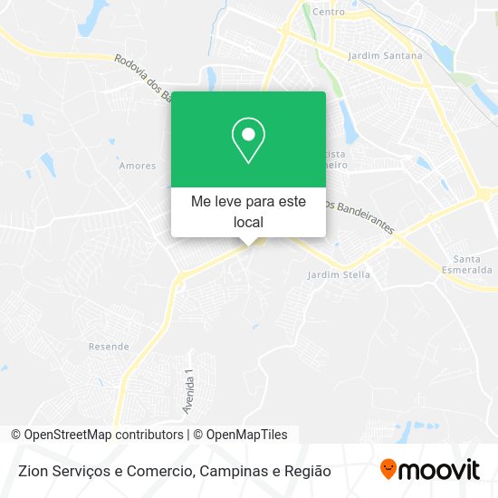 Zion Serviços e Comercio mapa