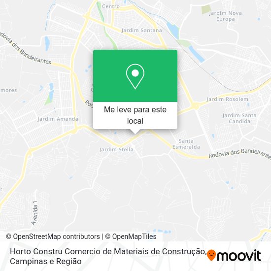 Horto Constru Comercio de Materiais de Construção mapa