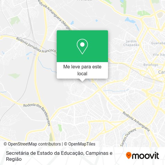 Secretária de Estado da Educação mapa
