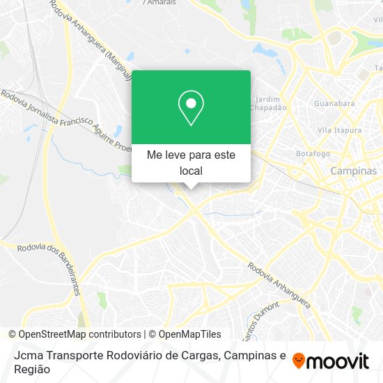 Jcma Transporte Rodoviário de Cargas mapa