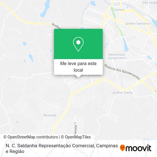 N. C. Saldanha Representação Comercial mapa
