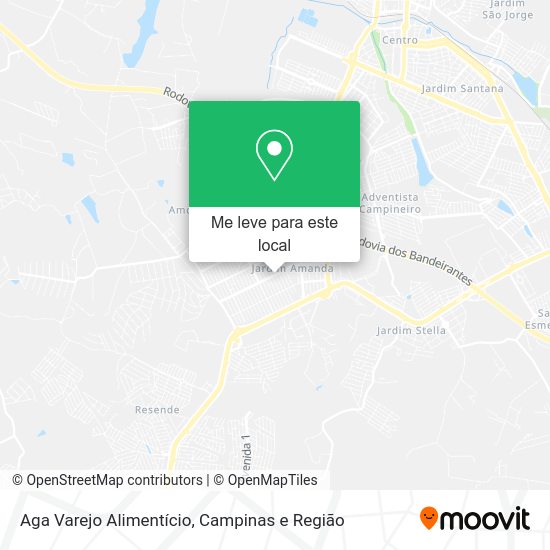 Aga Varejo Alimentício mapa