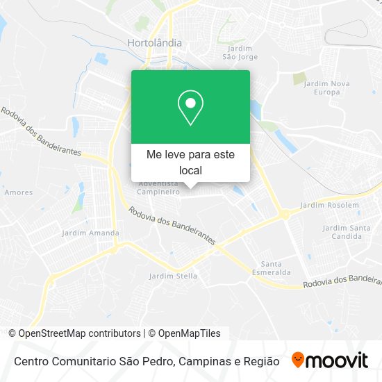 Centro Comunitario São Pedro mapa
