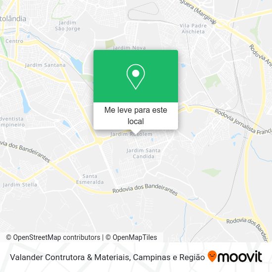 Valander Contrutora & Materiais mapa
