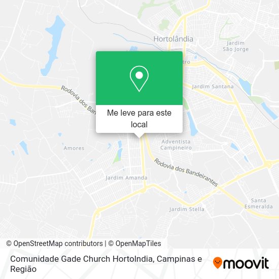 Comunidade Gade Church Hortolndia mapa