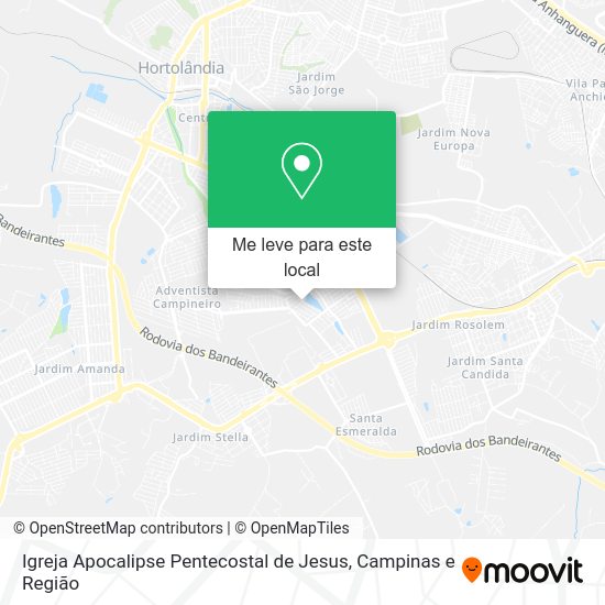 Igreja Apocalipse Pentecostal de Jesus mapa