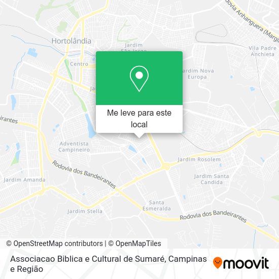 Associacao Biblica e Cultural de Sumaré mapa