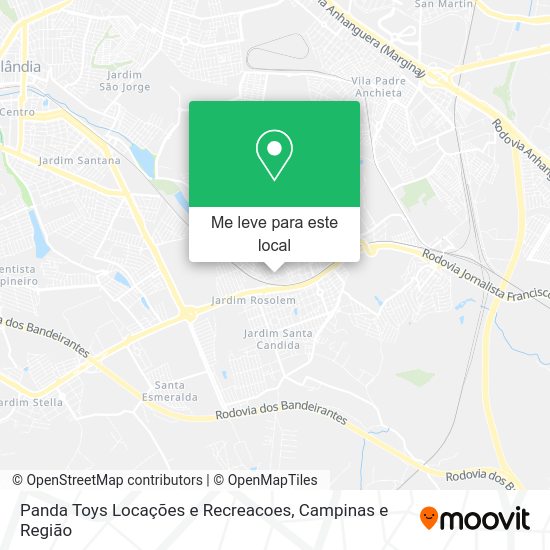Panda Toys Locações e Recreacoes mapa