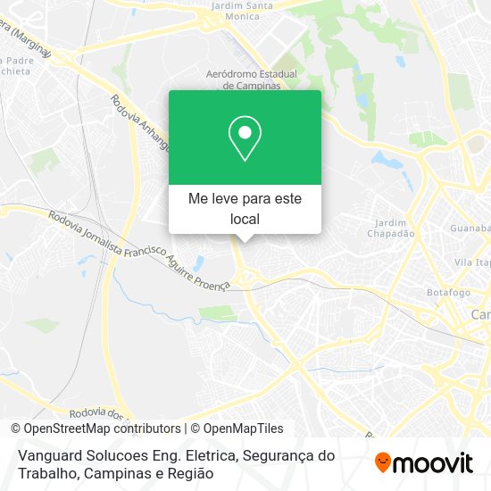 Vanguard Solucoes Eng. Eletrica, Segurança do Trabalho mapa