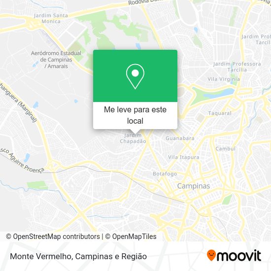 Monte Vermelho mapa