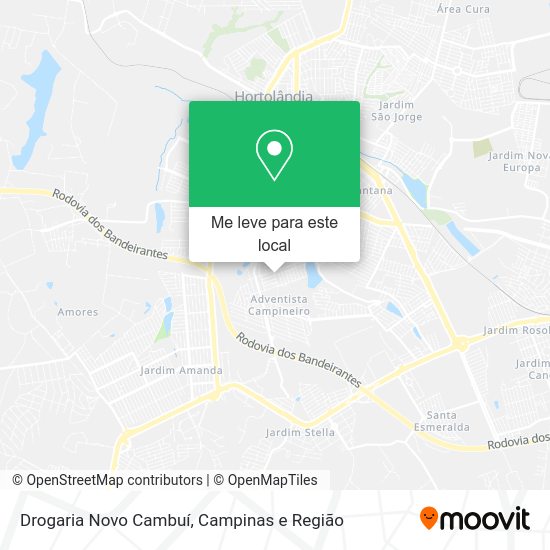Drogaria Novo Cambuí mapa