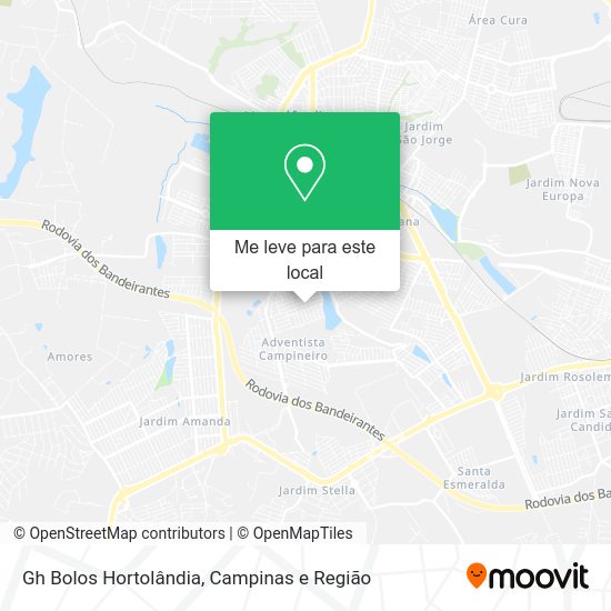 Gh Bolos Hortolândia mapa