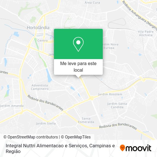 Integral Nuttri Alimentacao e Serviços mapa