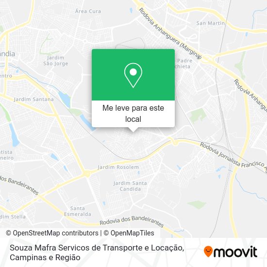 Souza Mafra Servicos de Transporte e Locação mapa