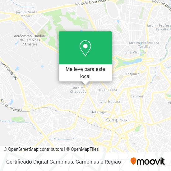 Certificado Digital Campinas mapa