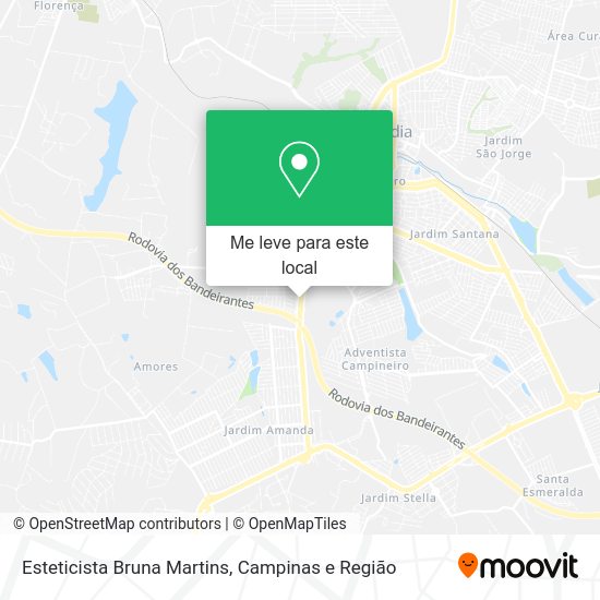 Esteticista Bruna Martins mapa
