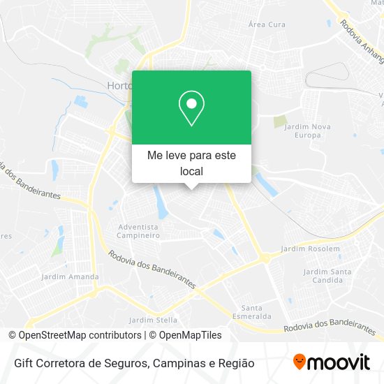Gift Corretora de Seguros mapa