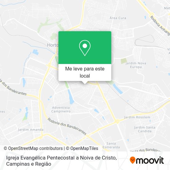 Igreja Evangélica Pentecostal a Noiva de Cristo mapa