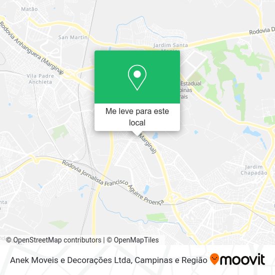 Anek Moveis e Decorações Ltda mapa