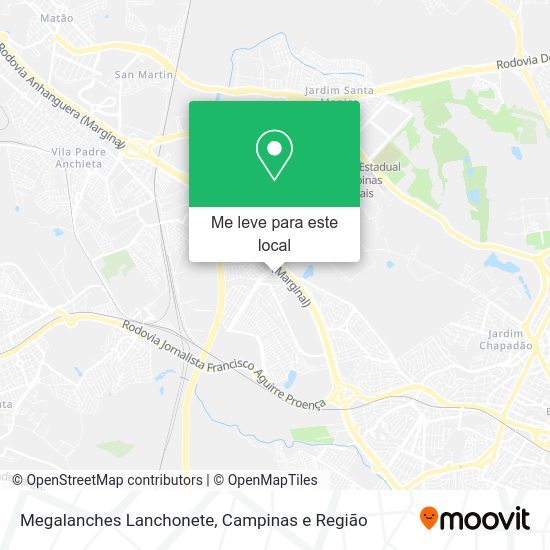 Megalanches Lanchonete mapa