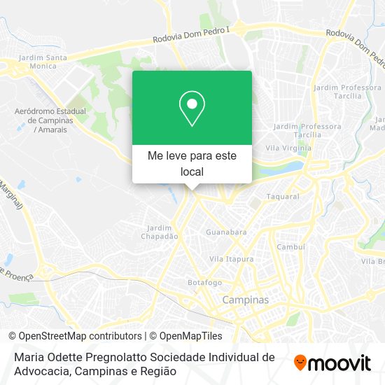 Maria Odette Pregnolatto Sociedade Individual de Advocacia mapa
