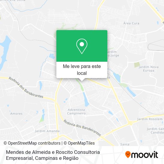 Mendes de Almeida e Roscito Consultoria Empresarial mapa